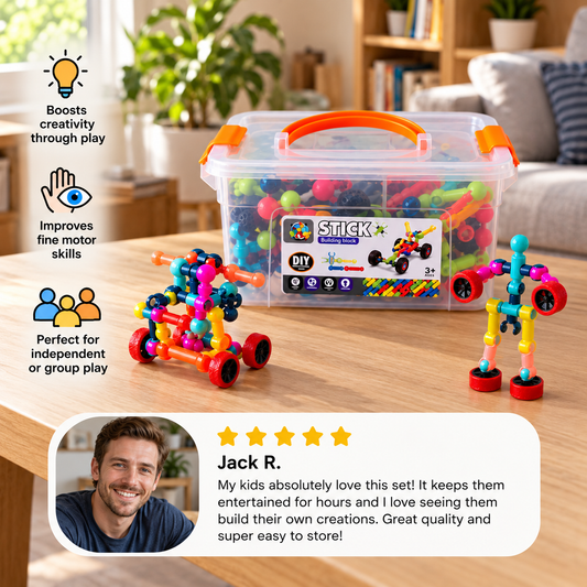 Educational DIY Building Set with Movable Joints