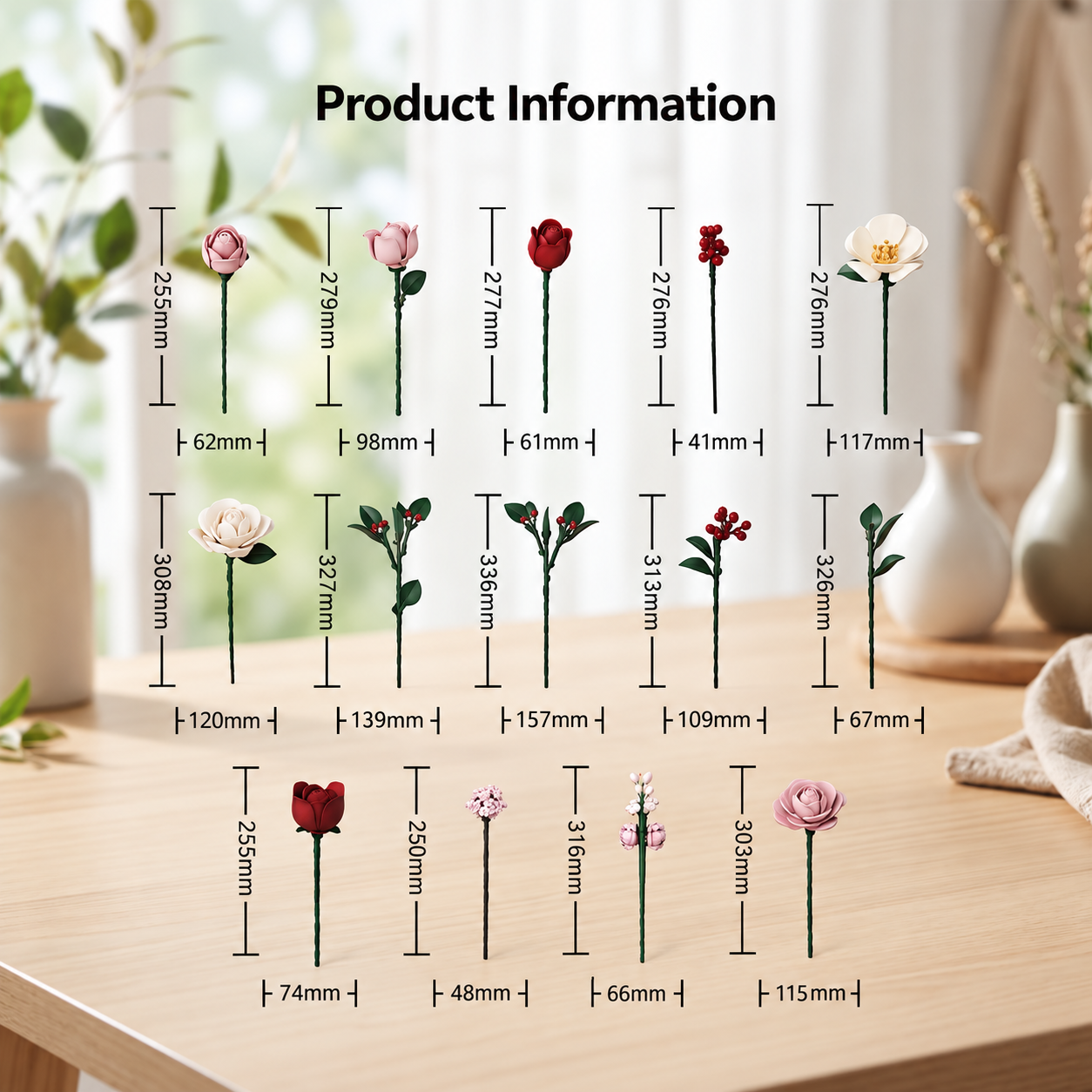 Flower Building Block Bouquet Set