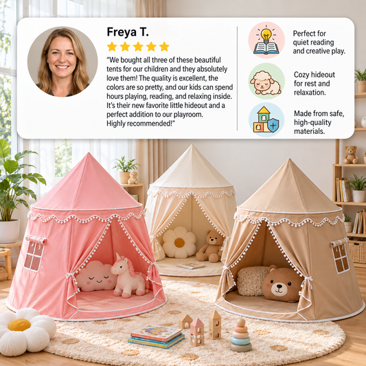 Cozy Kids Play Tent – A Charming Hideaway for Reading & Play