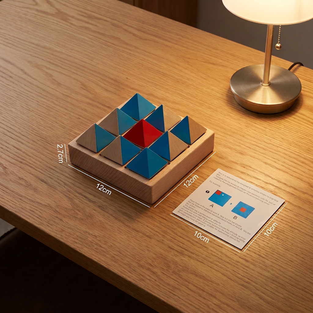 Wooden Geometric Pattern Puzzle – Logic & Spatial Thinking Game