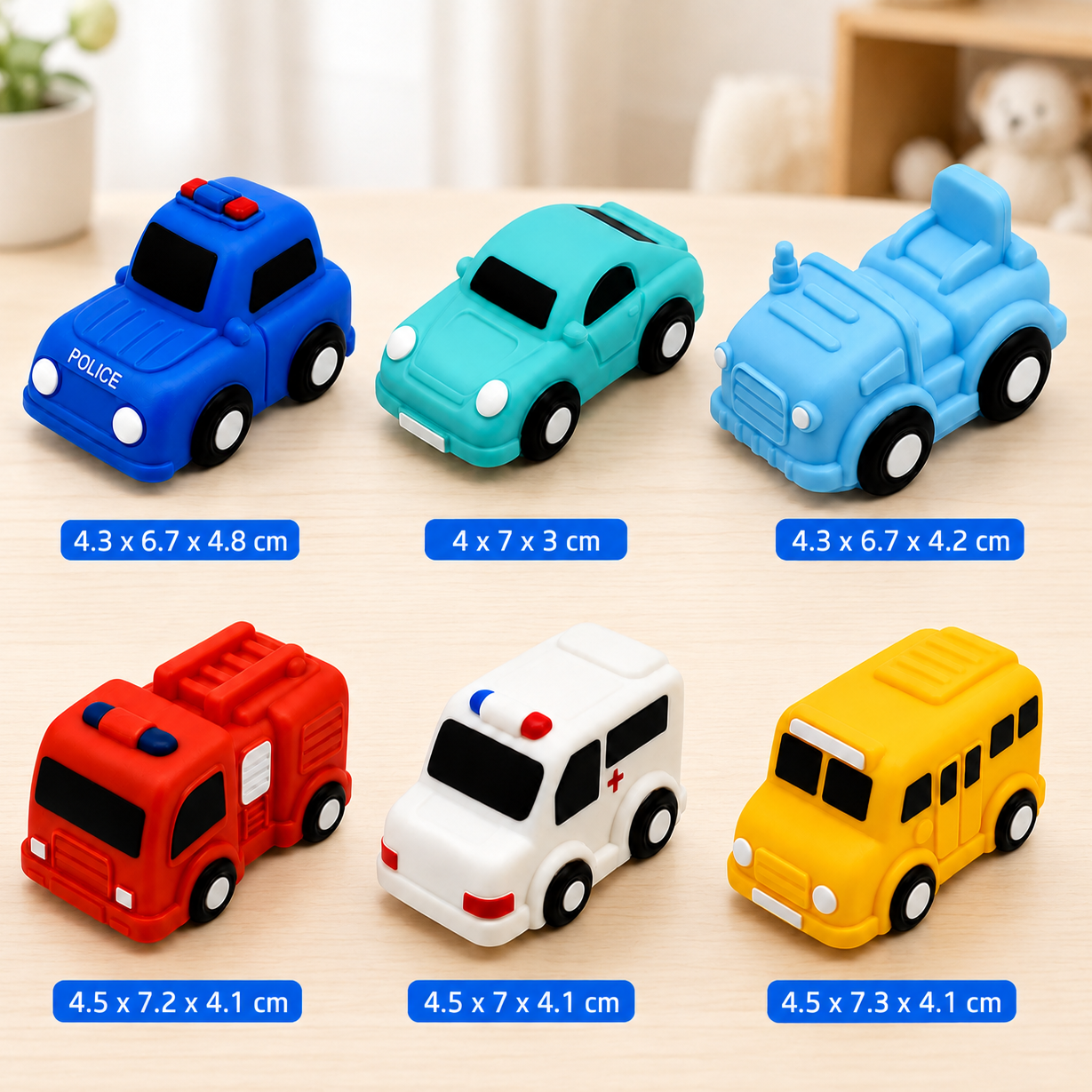 Light-Up Bath Toy Car Set – Water-Activated Baby Bath Toys