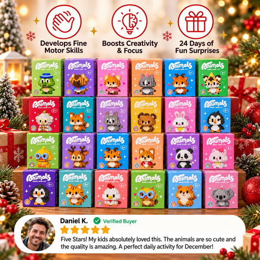 Adorable Animal Building Blocks Advent Calendar for Kids