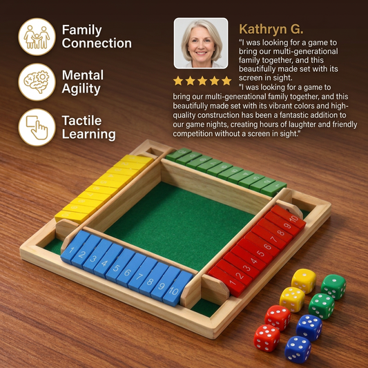 ShutTheBox Family Game 4 Player Set