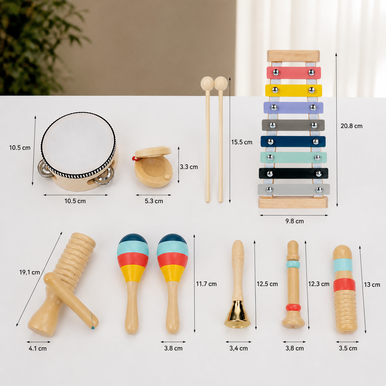 Wooden Musical Instrument Set – Montessori Percussion & Rhythm Learning Toys for Kids