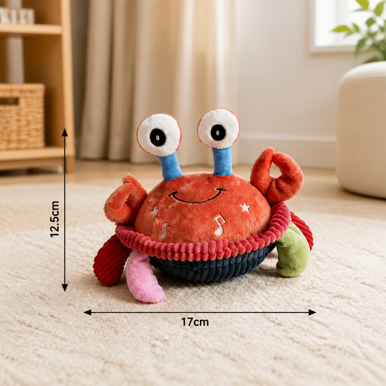 Interactive Musical Crab with Voice Function – Moving Educational Toy for Babies