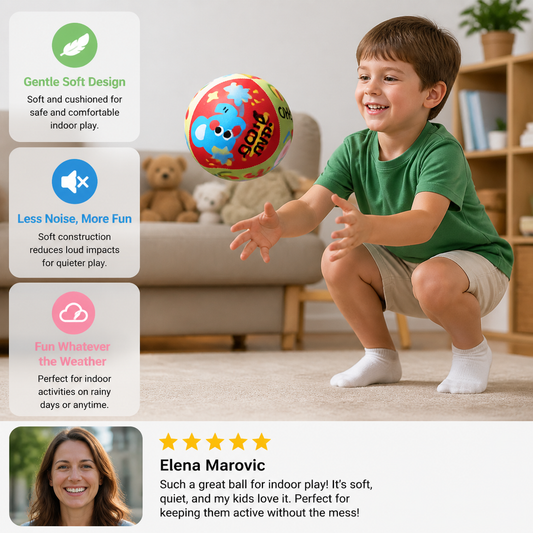 Soft & Safe Silent Indoor Play Ball for Kids