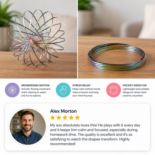 Geometric Spring Fidget Toy – Sensory Stress Relief Sculpture