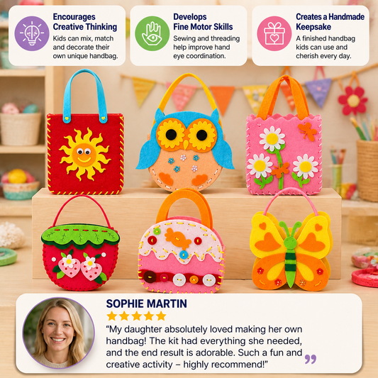 DIY Cute Felt Handbag Sewing Craft Kit for Kids