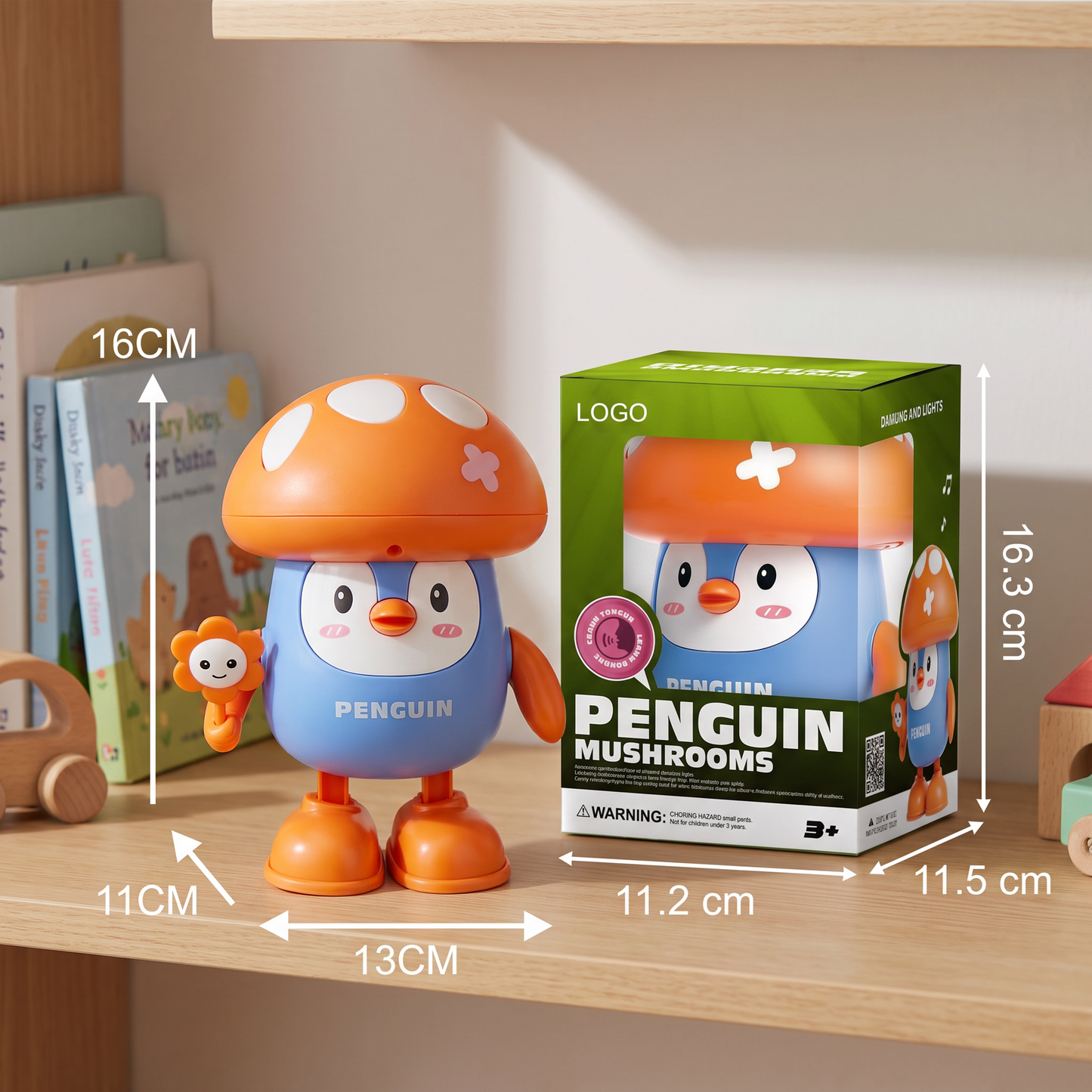 Interactive Talking & Dancing Penguin Toy with Music