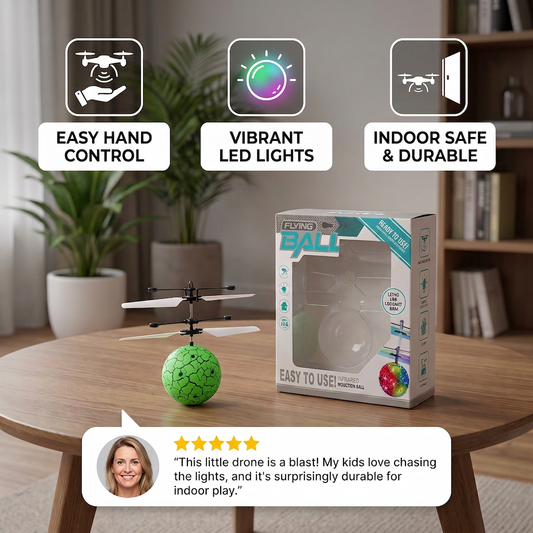 Hand-Controlled Flying LED Ball Drone for Kids