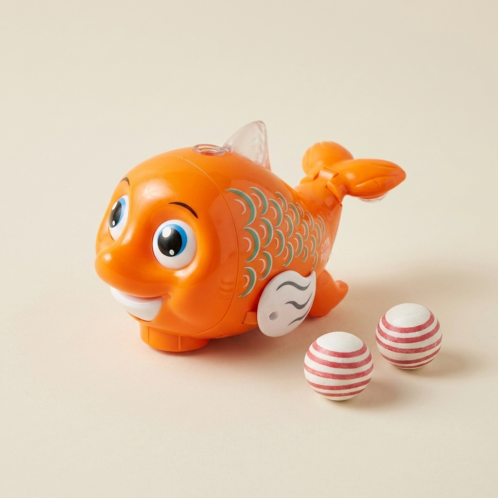 Interactive Floating Ball Fish Toy with Lights & Music