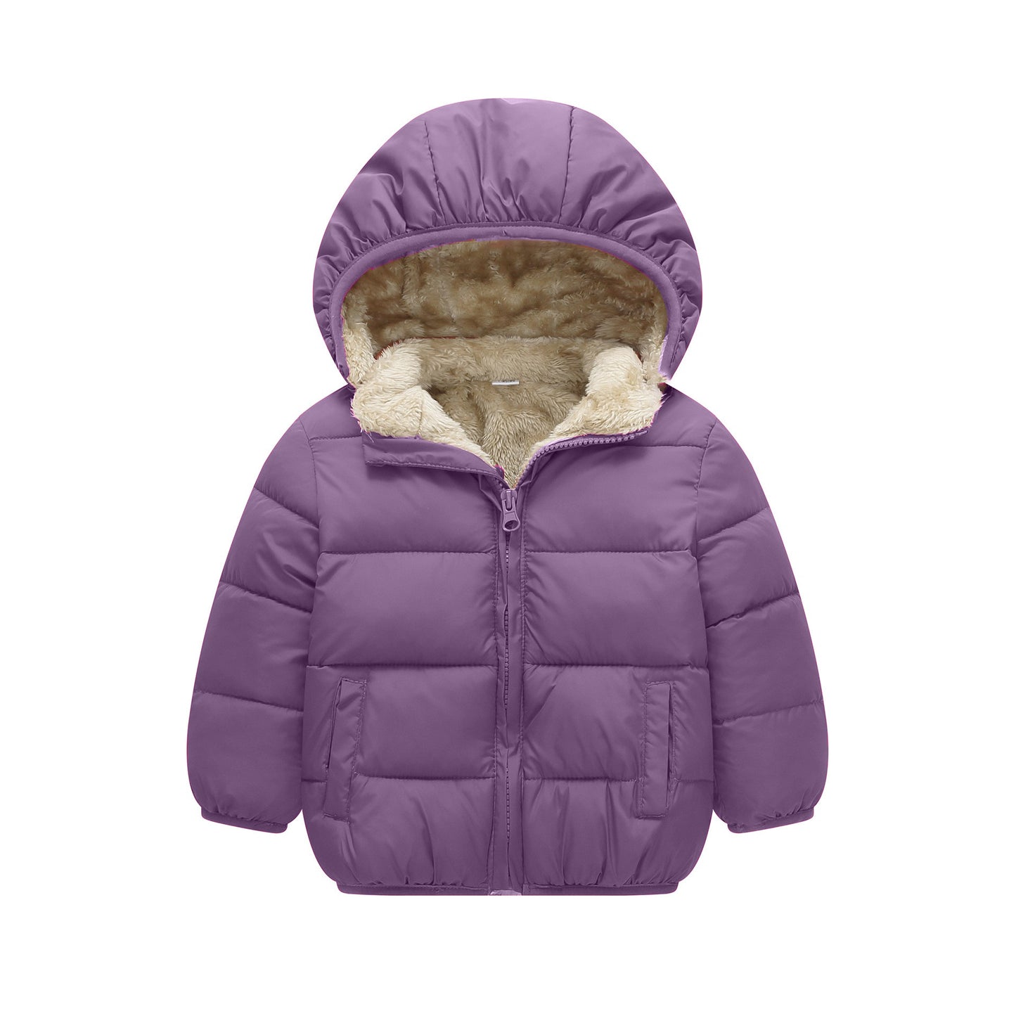 Fleece-Lined Baby & Toddler Puffer Jacket