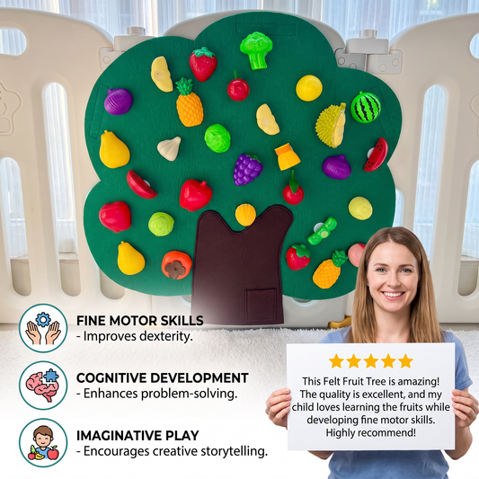 Felt Fruit Tree Activity Board – Montessori Learning Toy