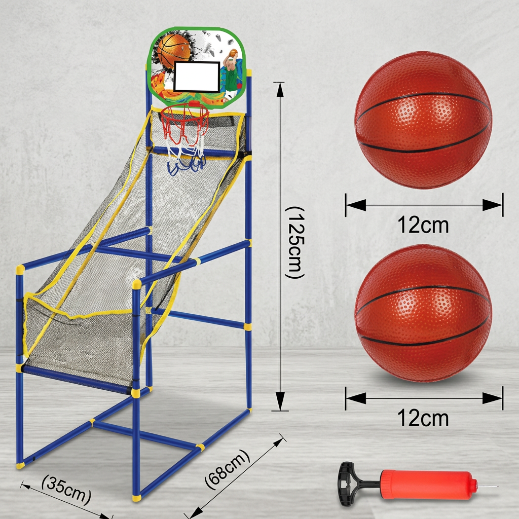 Adjustable Kids Basketball Hoop Set - That Grows With Your Kids