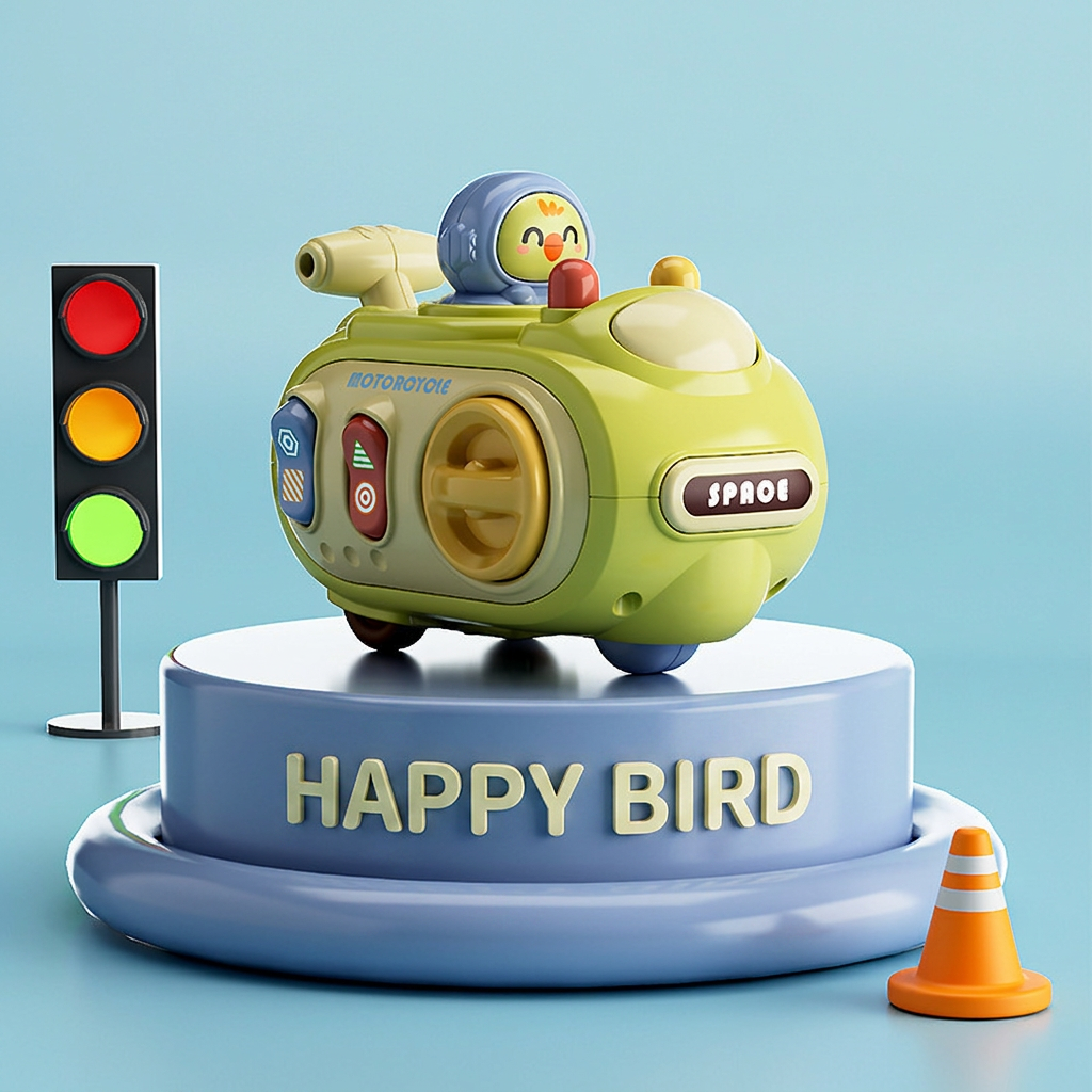 5-in-1 Press & Go Busy Car Toy for Fine Motor Skills Development