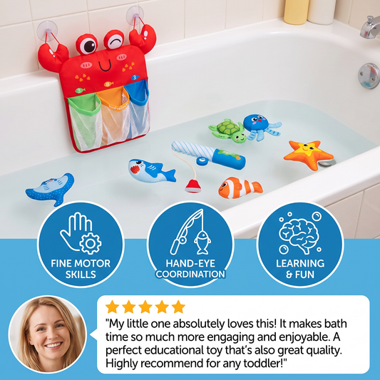 Montessori Magnet Fishing Bath Toy Set