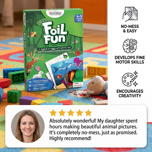 DIY Foil Art Kit – No-Mess Animal Crafts for Kids