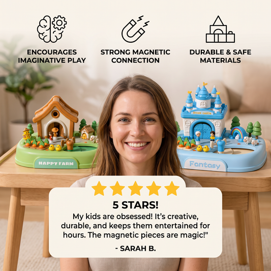 Magnetic Dream Castle & Garden Playset for Kids