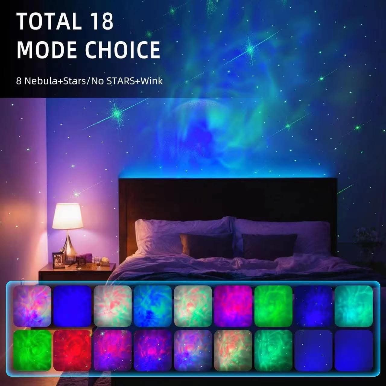 Astronaut Galaxy & Star Projector with 8-Color Nebula & Remote Control