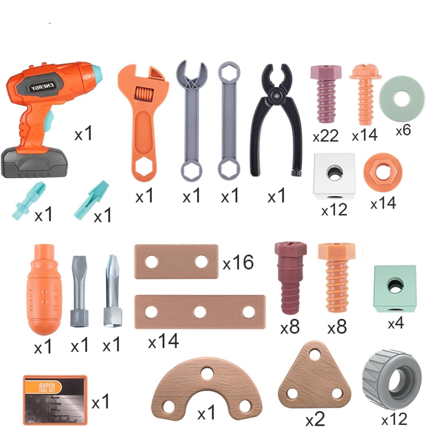 Construction Kit Playset for Little Craftsmen