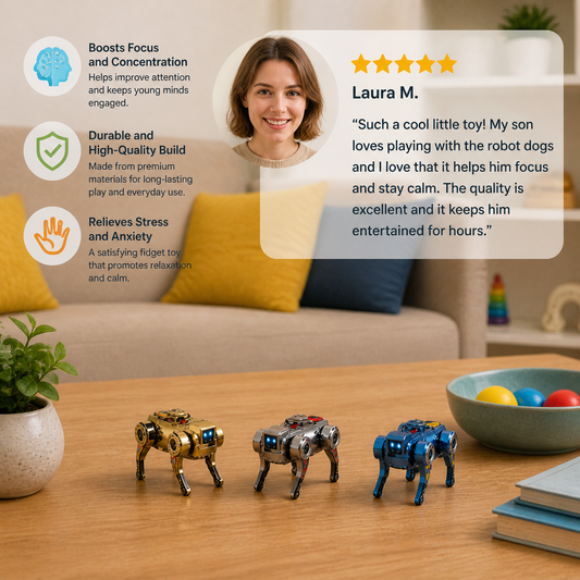 3-in-1 Mechanical Robot Dog Fidget Spinner Toy