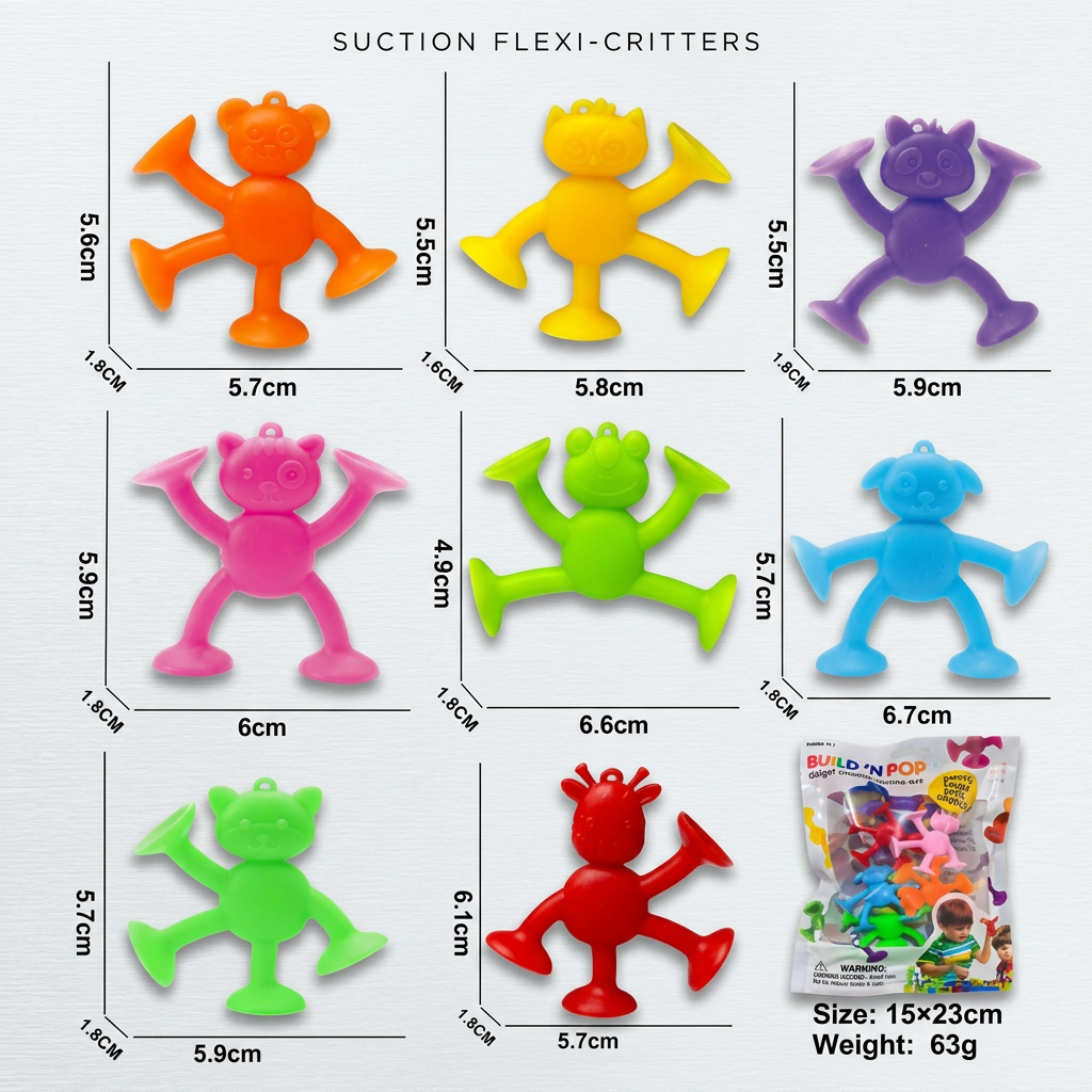 Educational suction cup letters and numbers toy