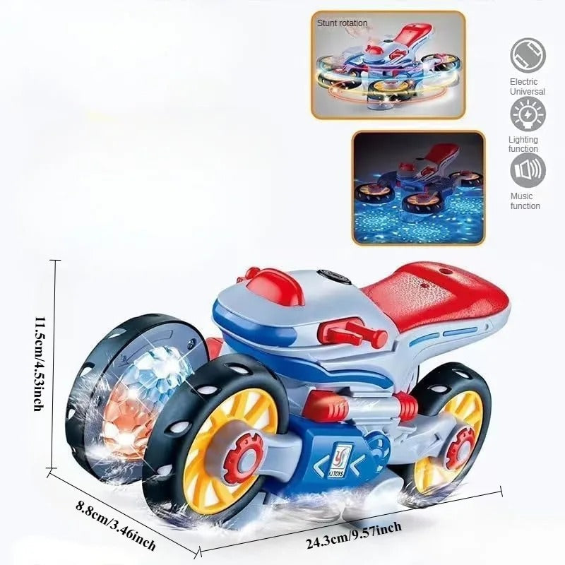 Luminous and dancing musical motorbike