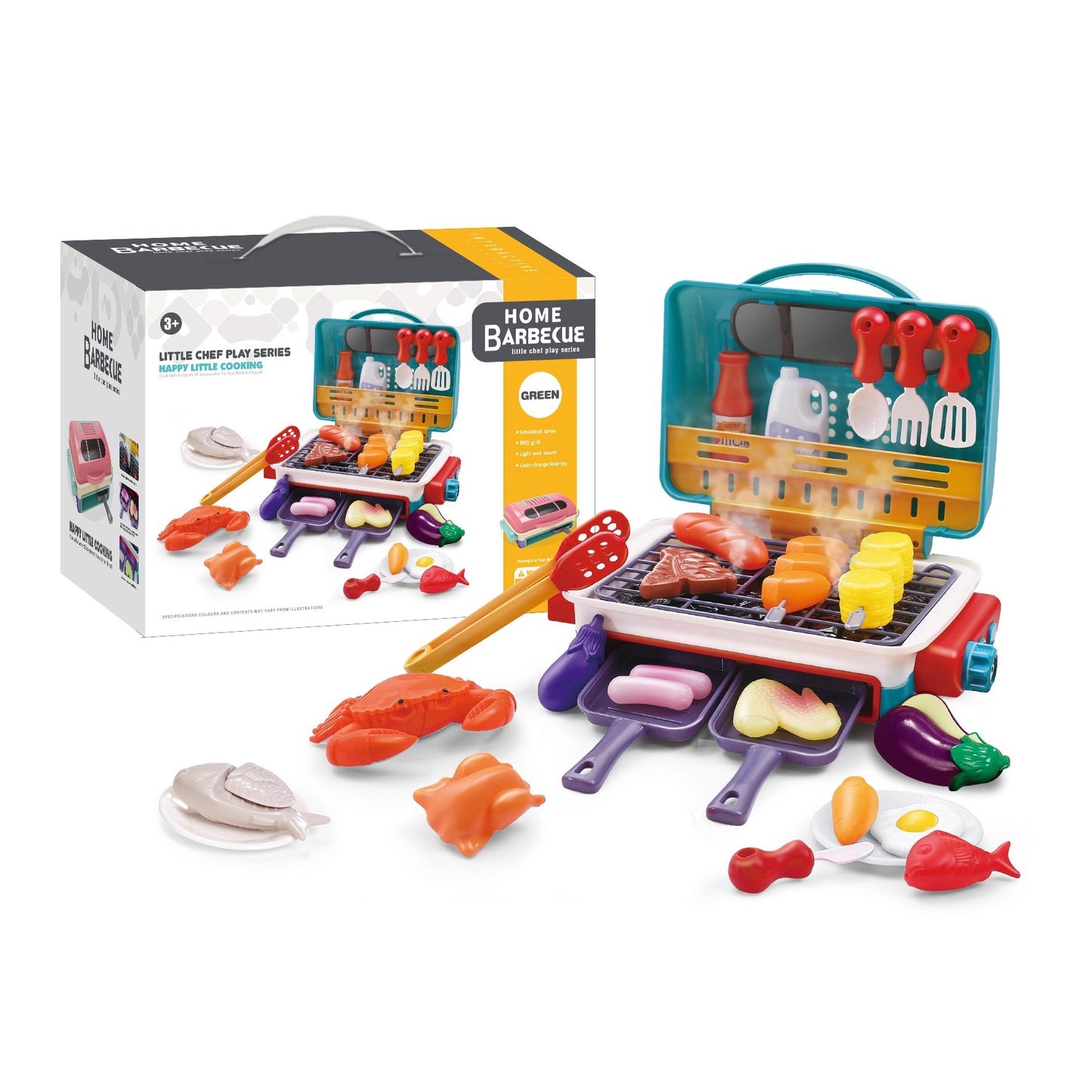 My first BBQ grill – children's kitchen with smoke effect and colour-changing food