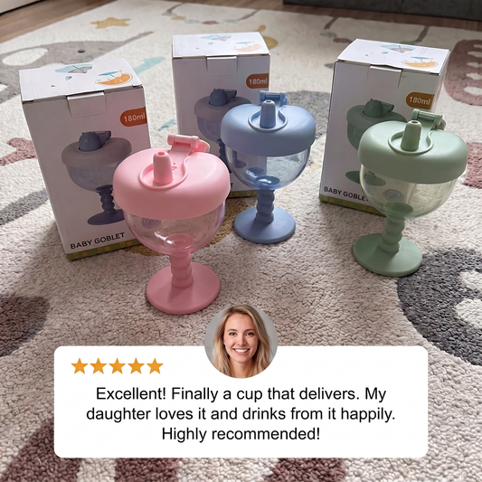 Spill-Proof Baby Straw Training Cup