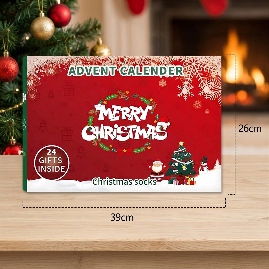 24-Days Christmas Socks Advent Calendar