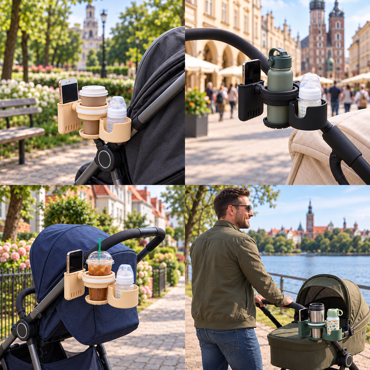3-in-1 Baby Stroller Cup & Phone Holder