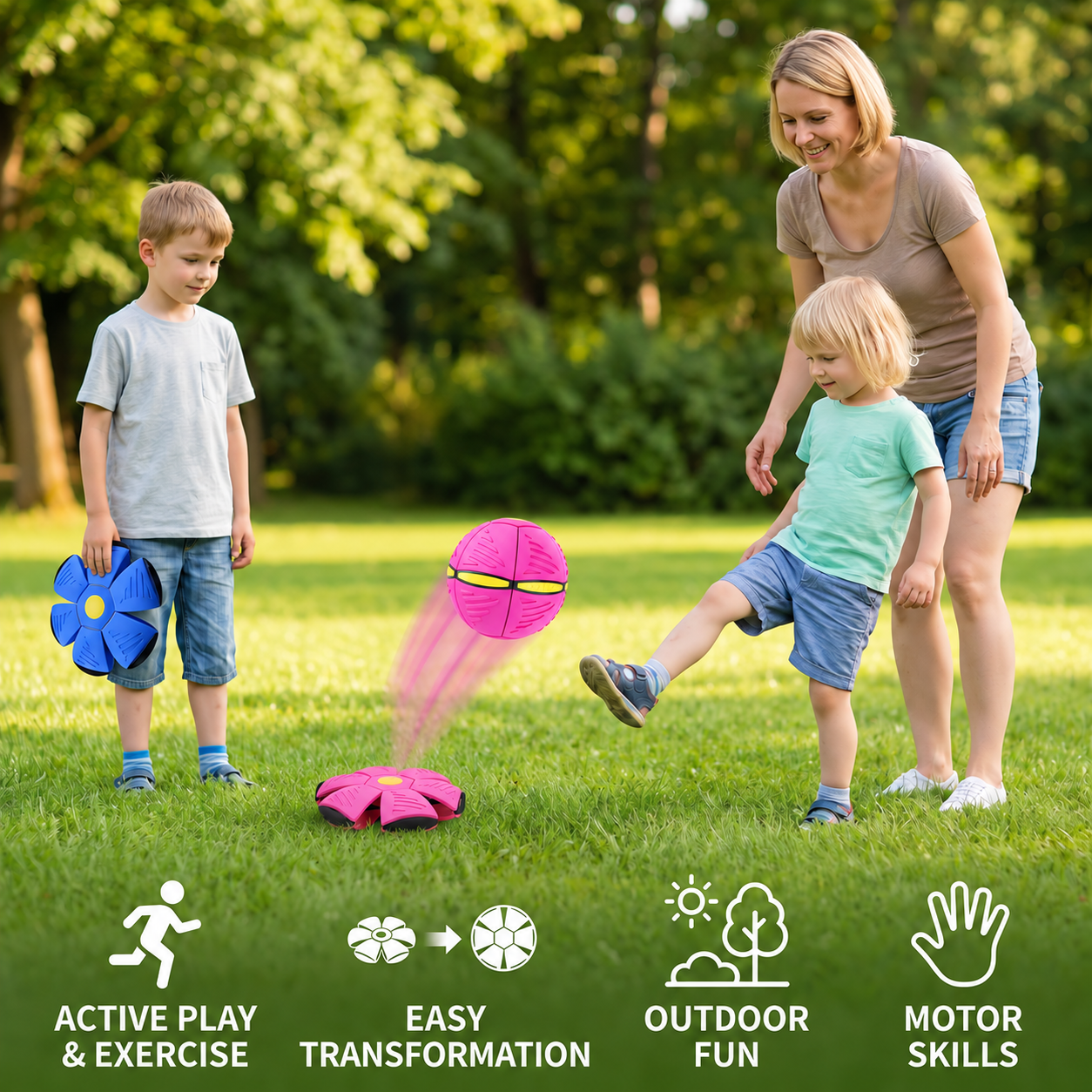 Magic Transforming Flying Disc Ball – Interactive Toy for Kids