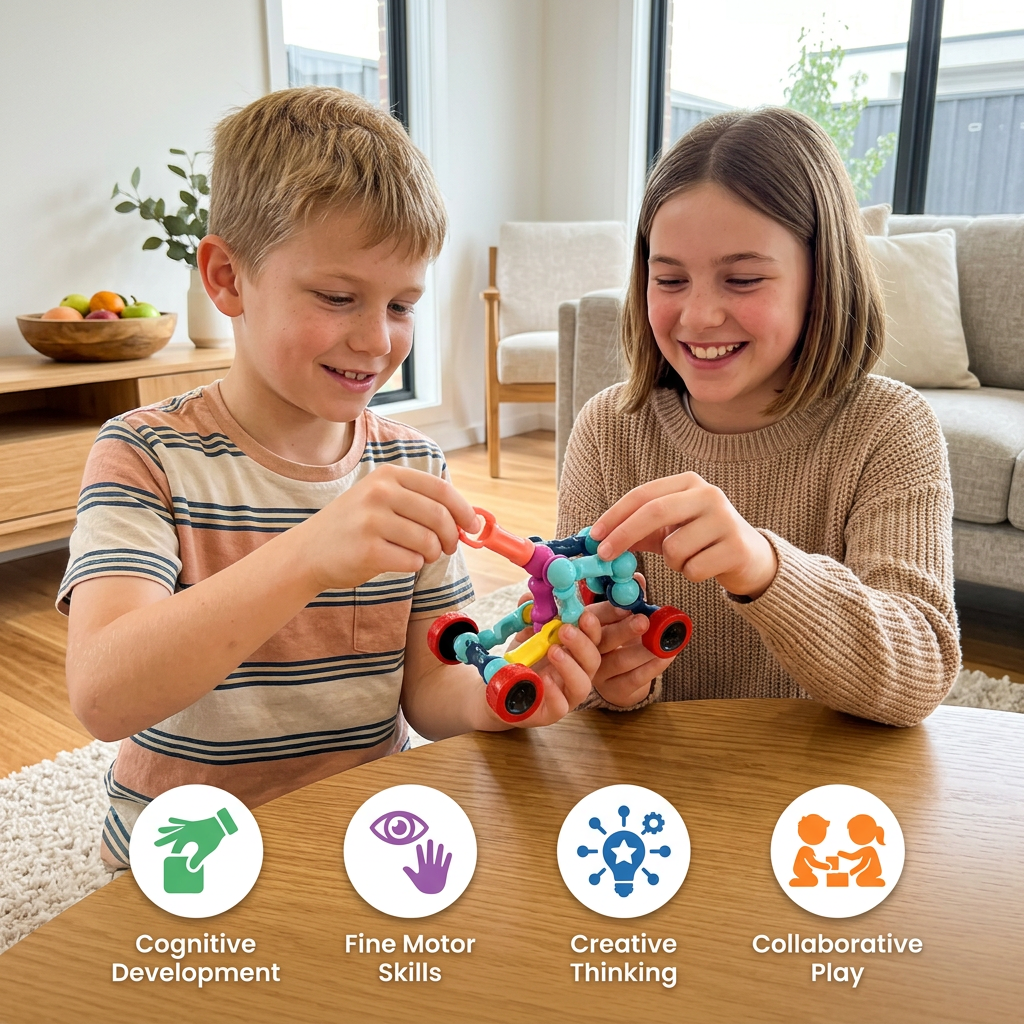 Educational DIY Building Set with Movable Joints