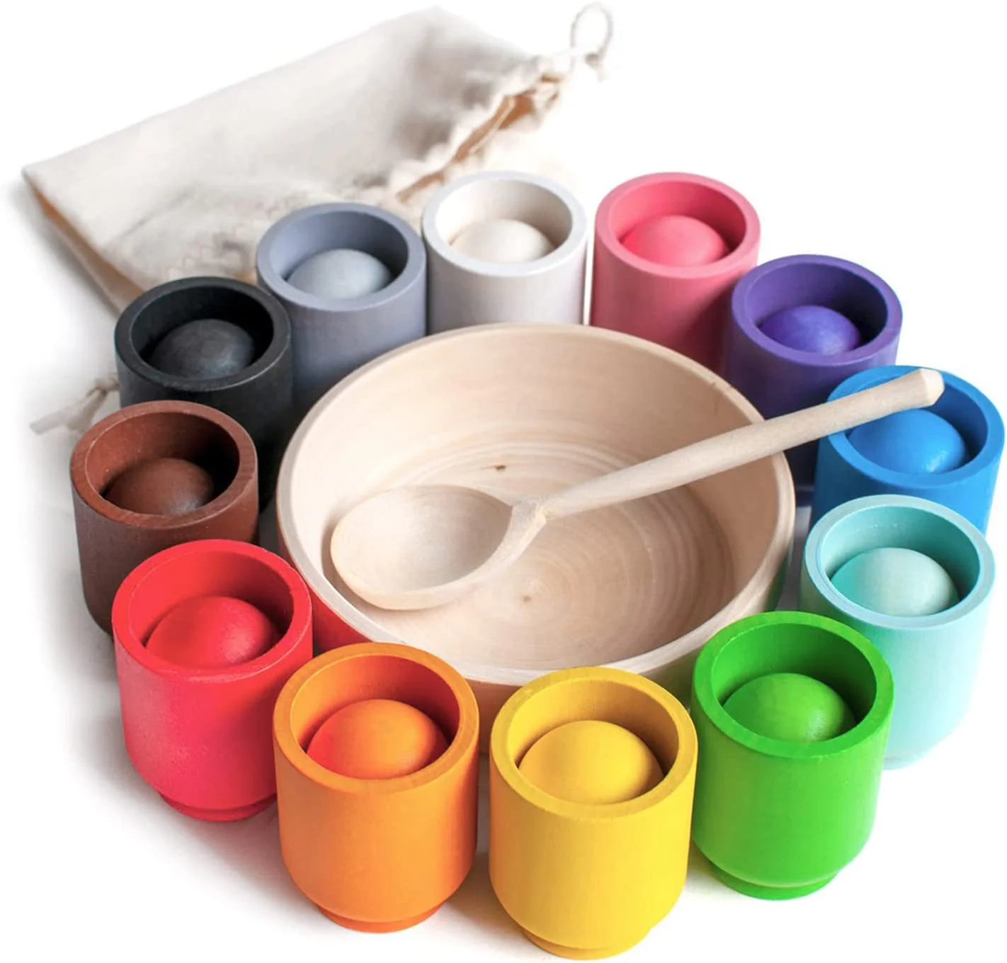 Wooden Color Sorting Toy – Promote Color Recognition and Fine Motor Sk ...