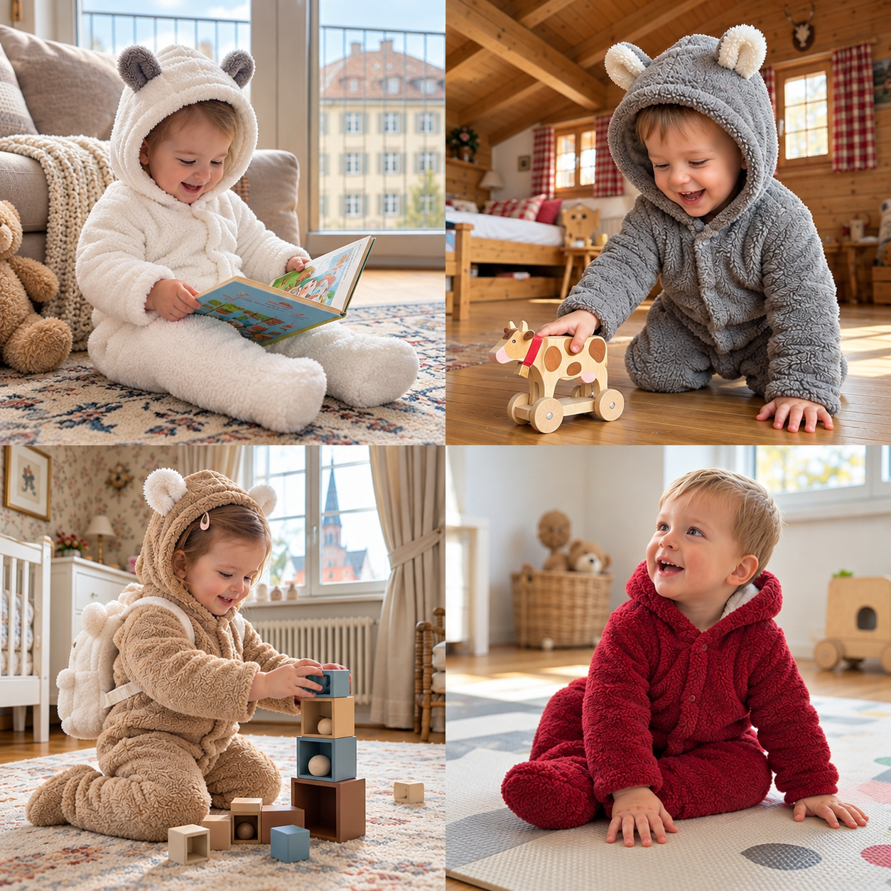 Soft & Cozy Hooded Baby Bear Jumpsuit