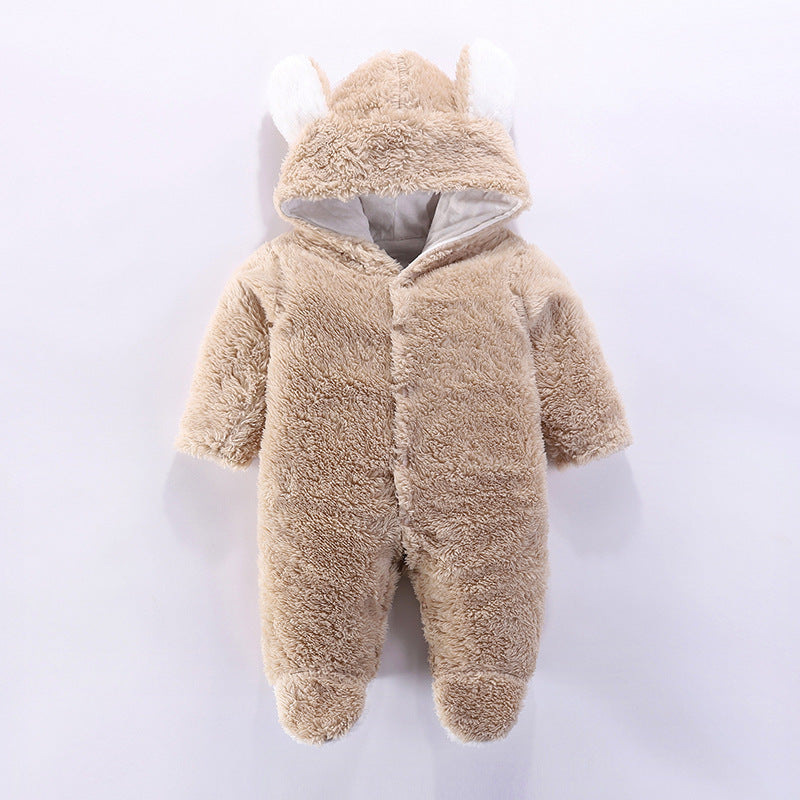 Soft & Cozy Hooded Baby Bear Jumpsuit
