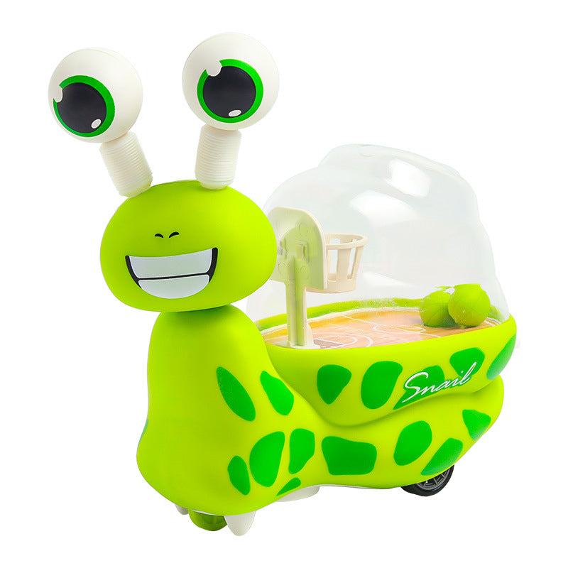 3-in-1 Moving Snail Toy with Basketball Hoop & Telescopic Eyes
