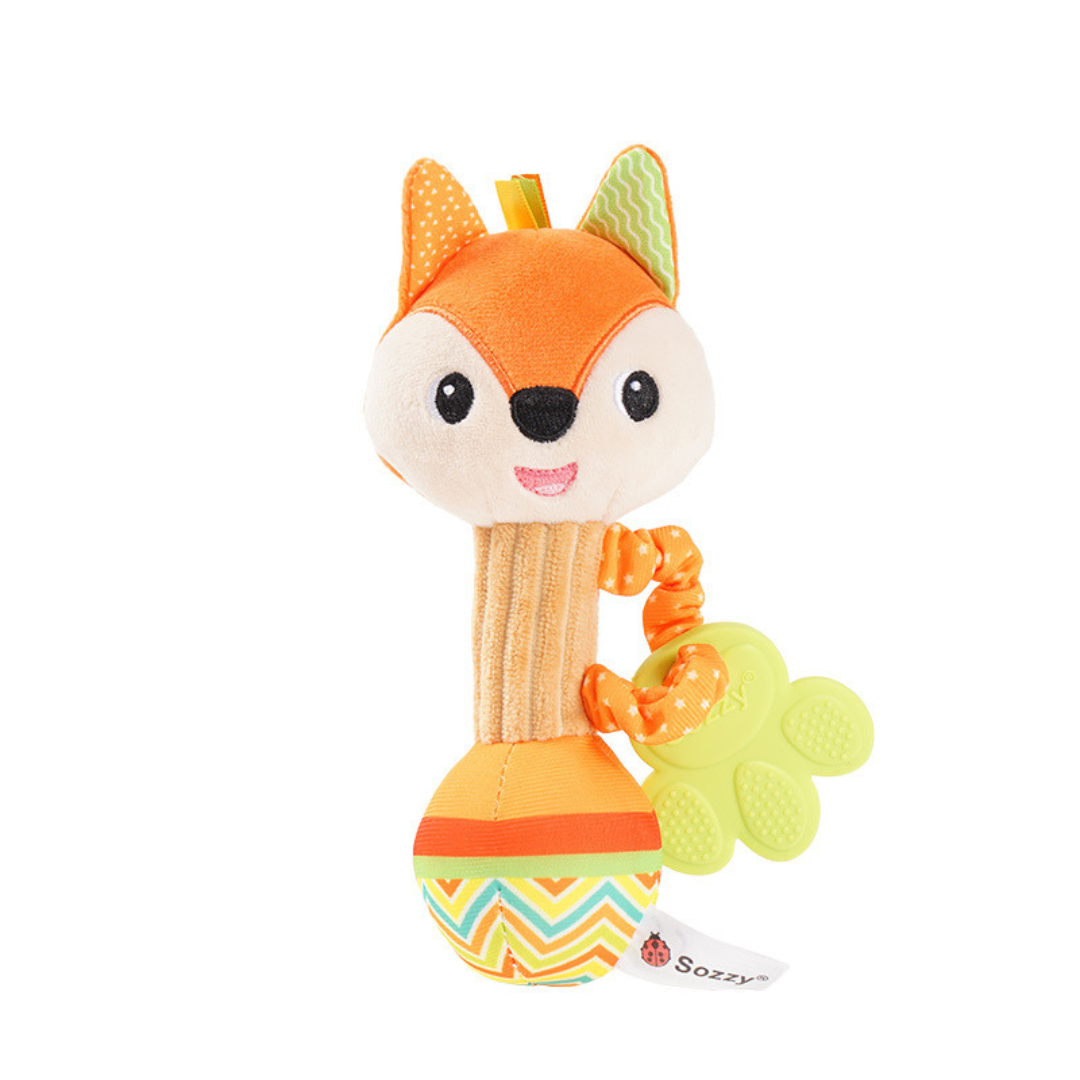 Soothing silicone plush toy for teething babies