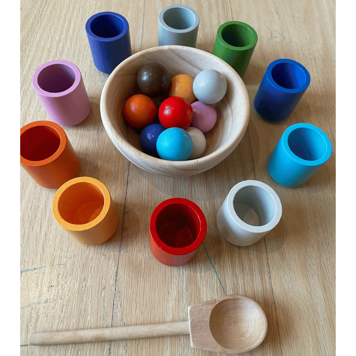 Wooden Color Sorting Toy – Promote Color Recognition and Fine Motor Sk ...