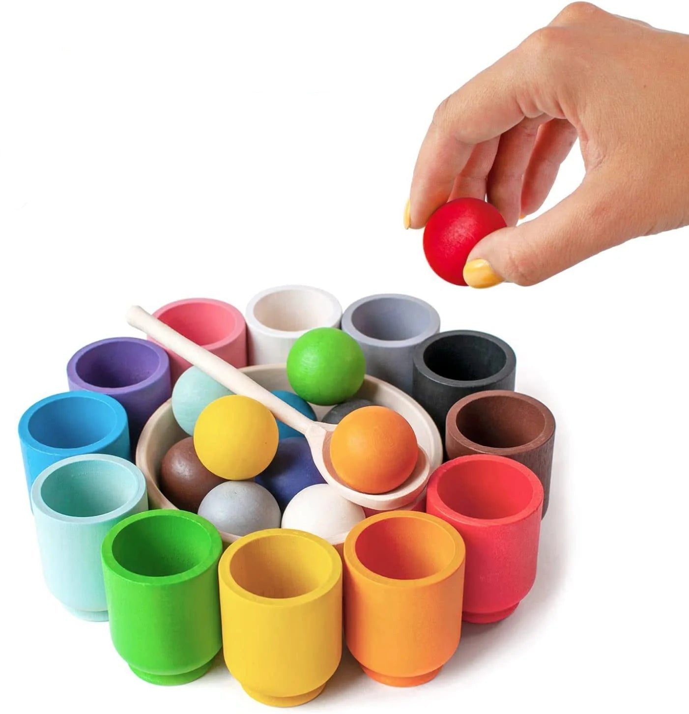 Wooden Color Sorting Toy – Promote Color Recognition and Fine Motor Sk ...