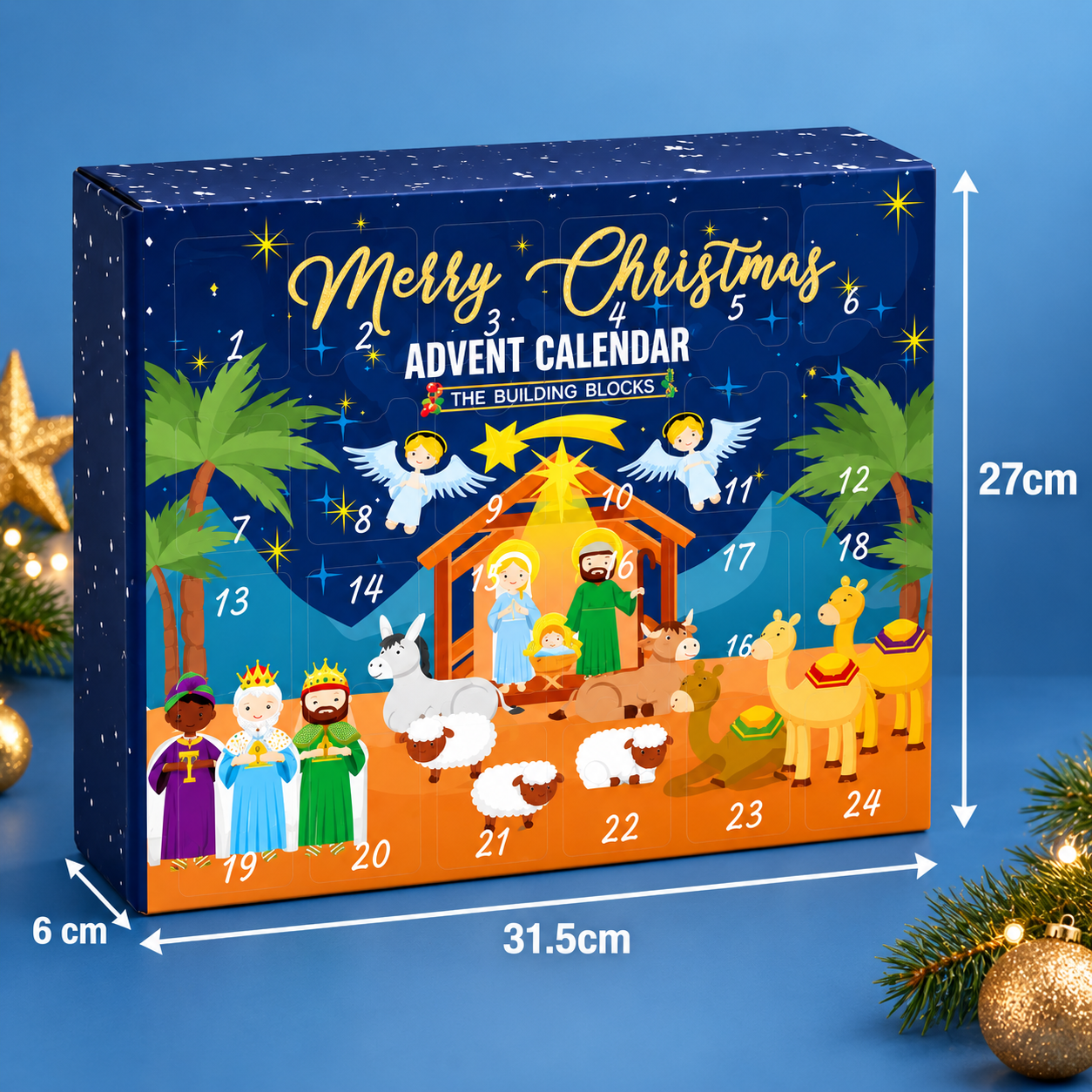 Christmas Nativity Building Blocks Advent Calendar for Kids
