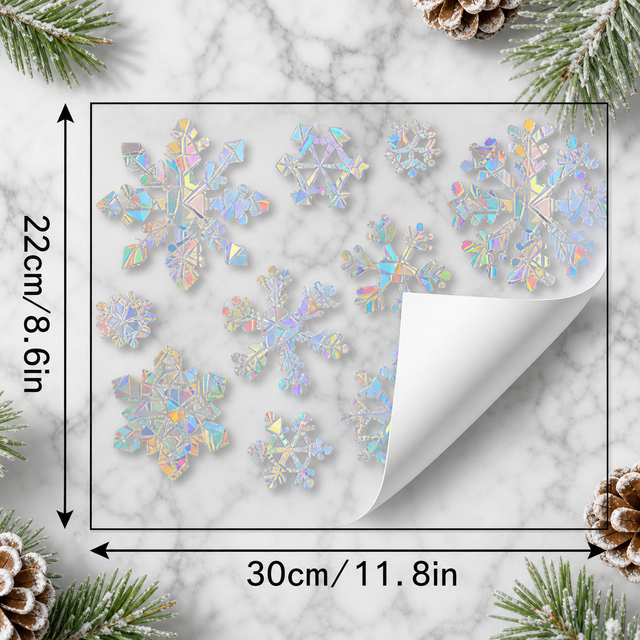 Reusable Snowflake Suncatcher Window Stickers
