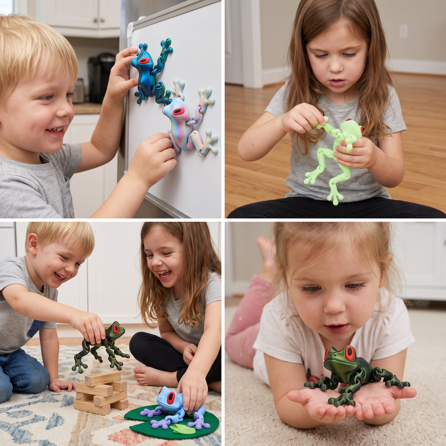 3D Printed Magnetic Flexible Frog Fidget Toy