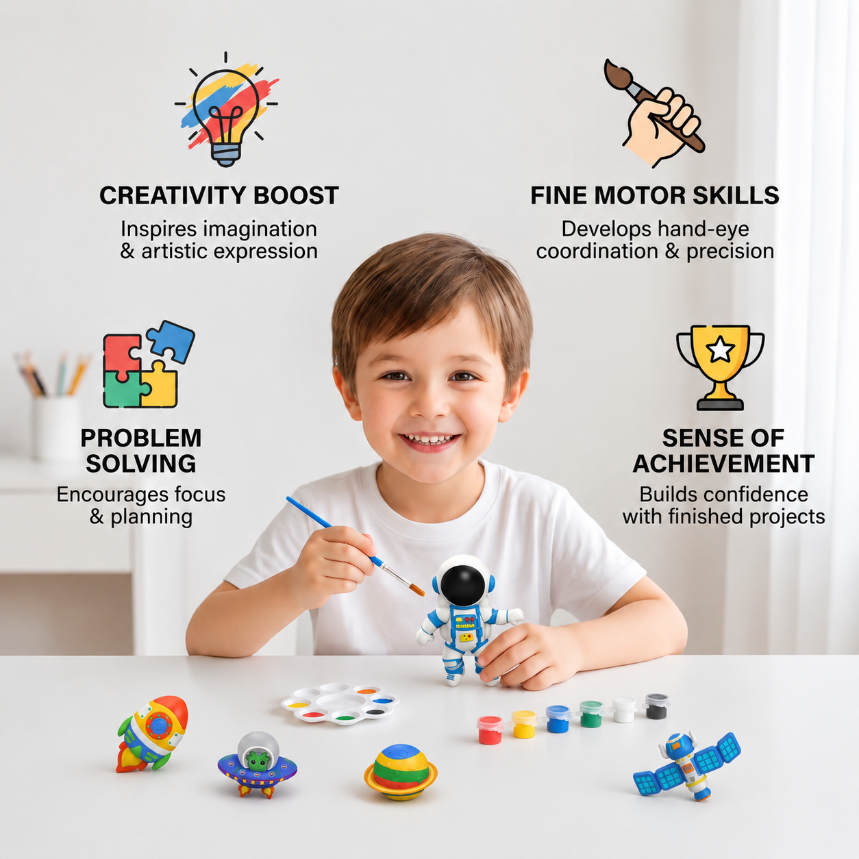 DIY Animal Plaster Painting Kit – Mold, Paint & Create Craft Set for Kids