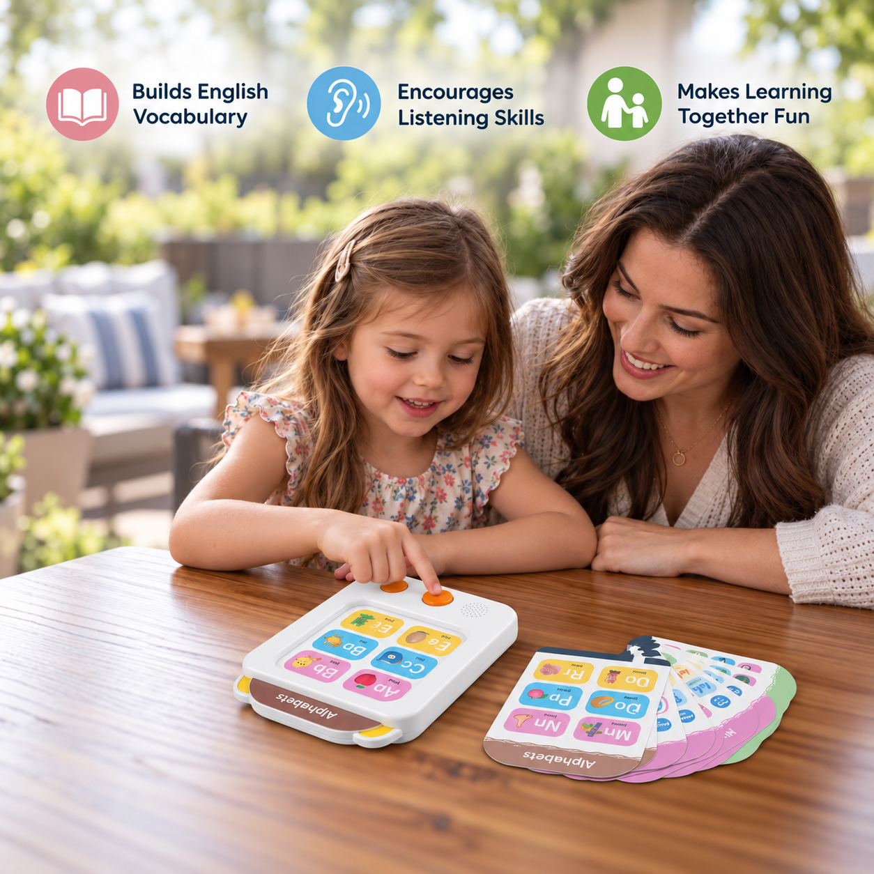Kids’ Interactive English Flash Card Reader – Educational Learning Toy