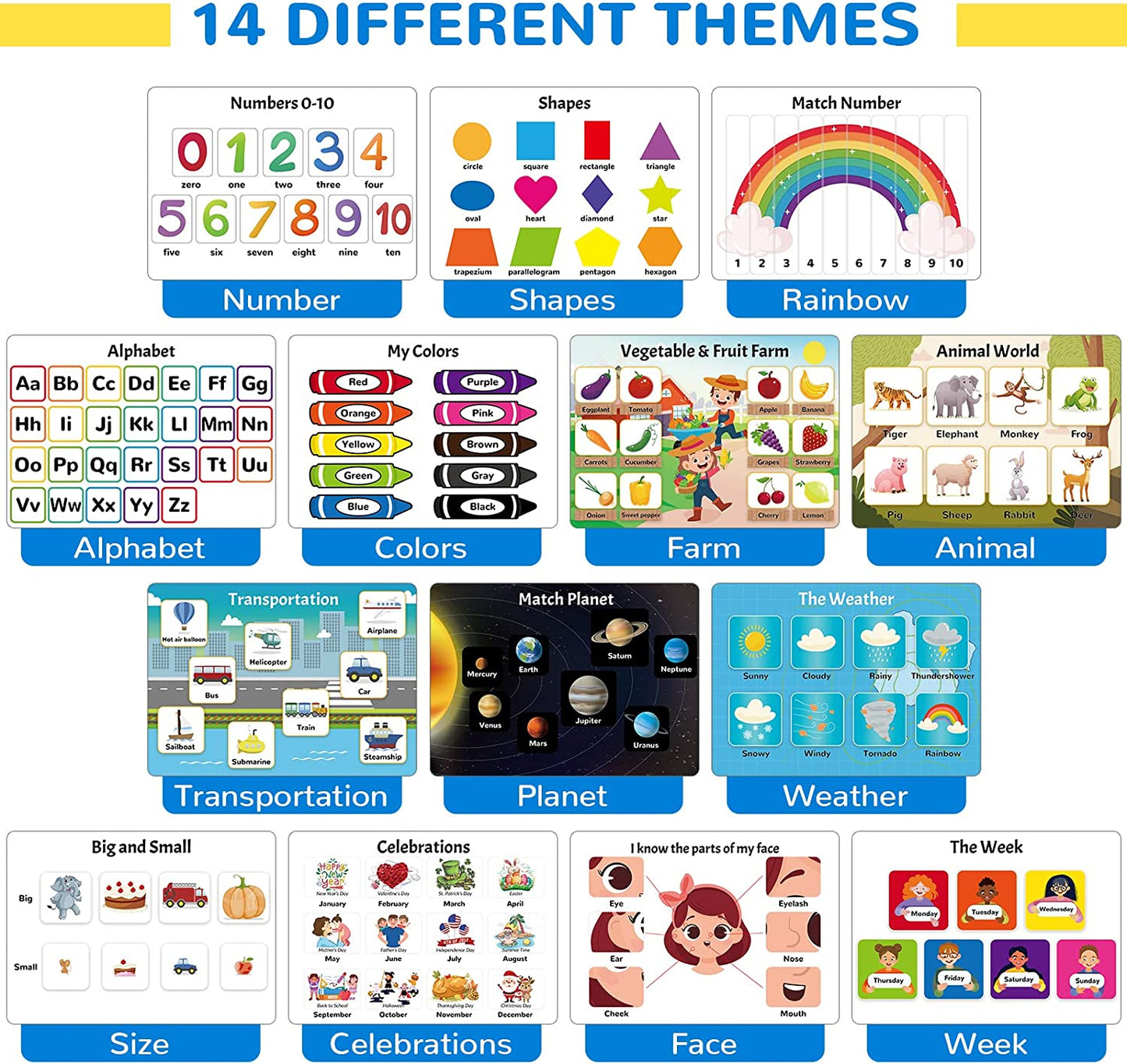 Montessori Busy Book – Reusable Preschool Learning Activity Book