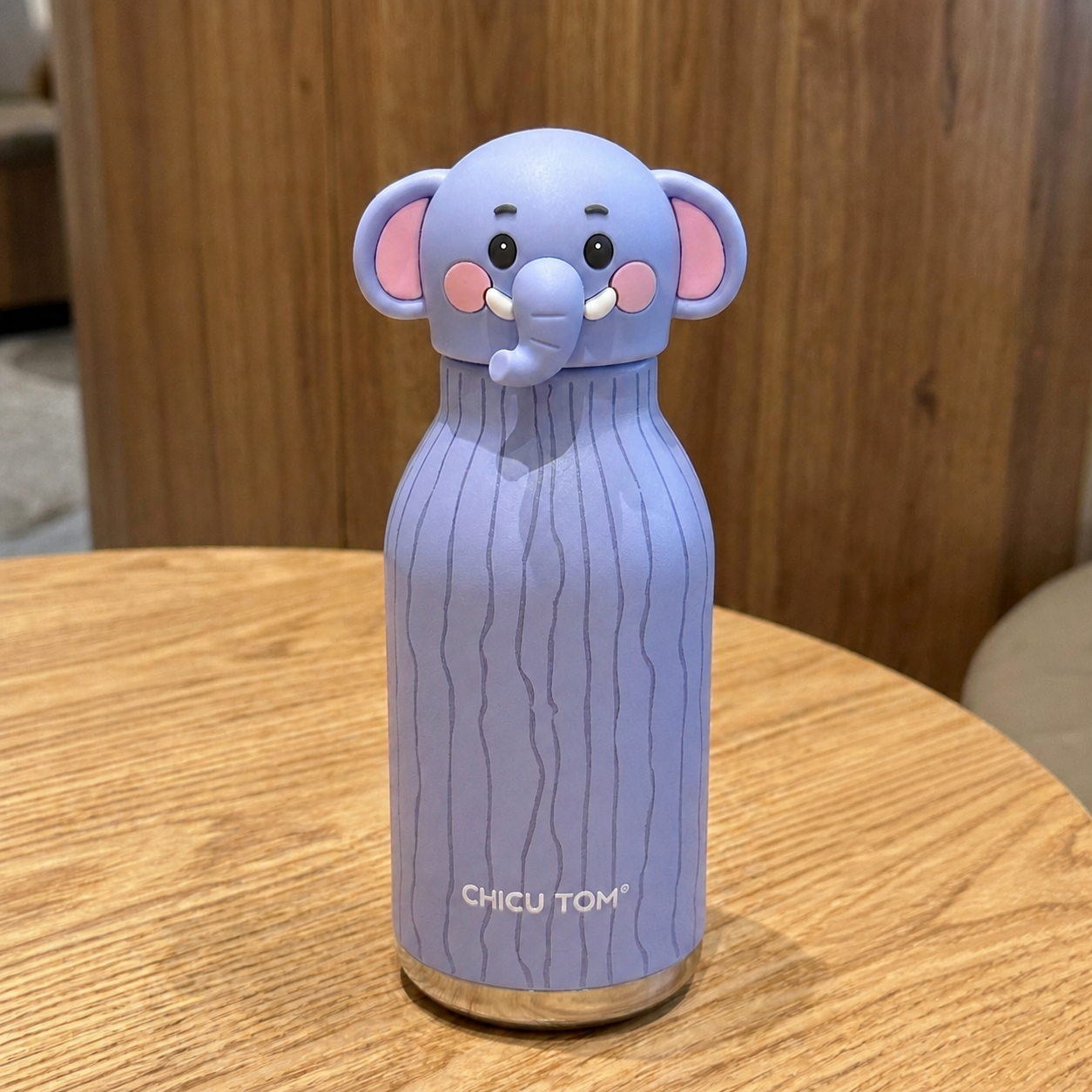 Cute Cartoon Animal Insulated Stainless Steel Straw Cup – 480ml