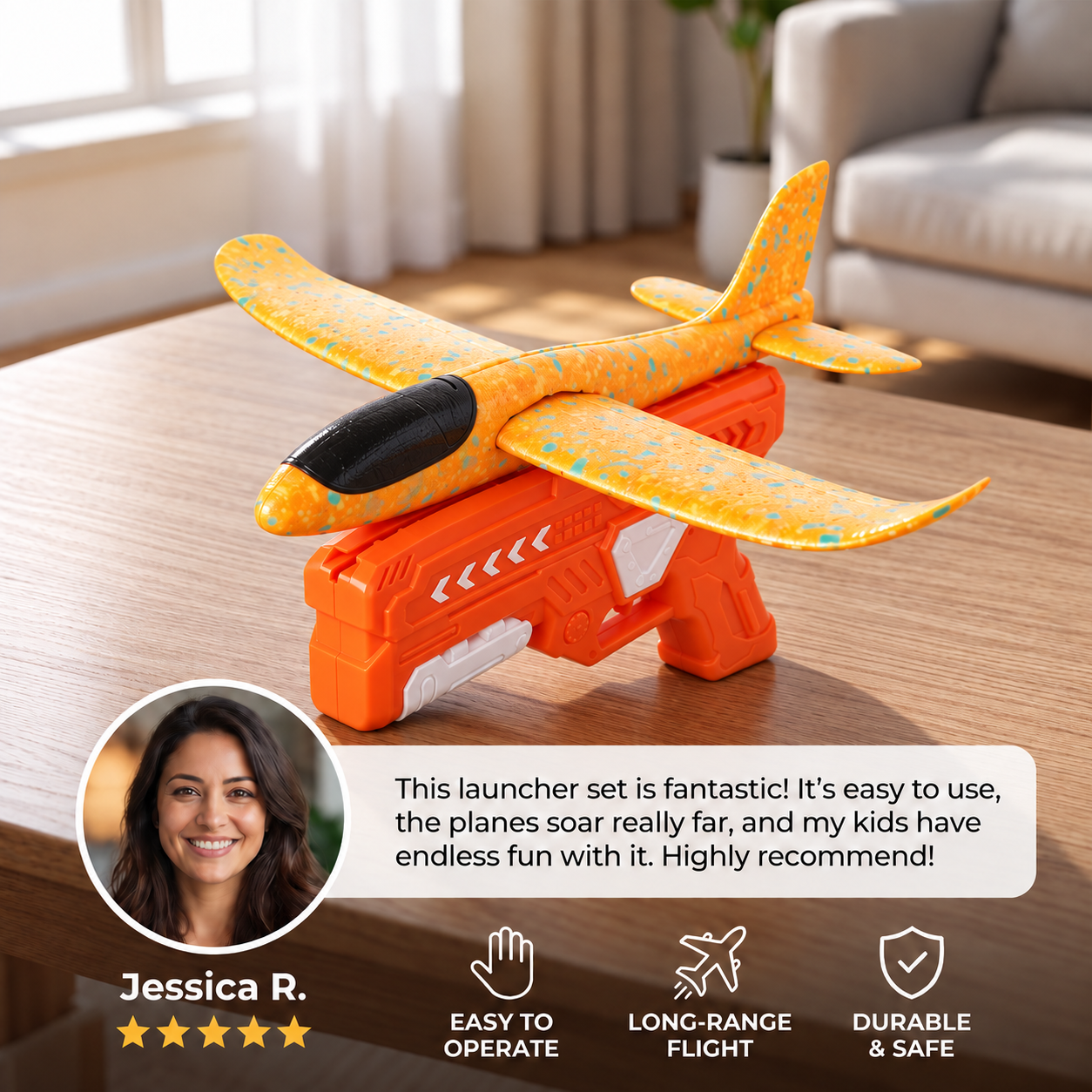 Foam Glider Airplane Launcher Set
