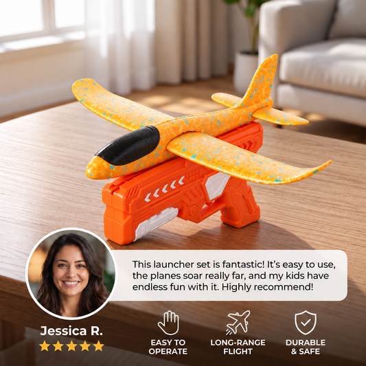 Foam Glider Airplane Launcher Set