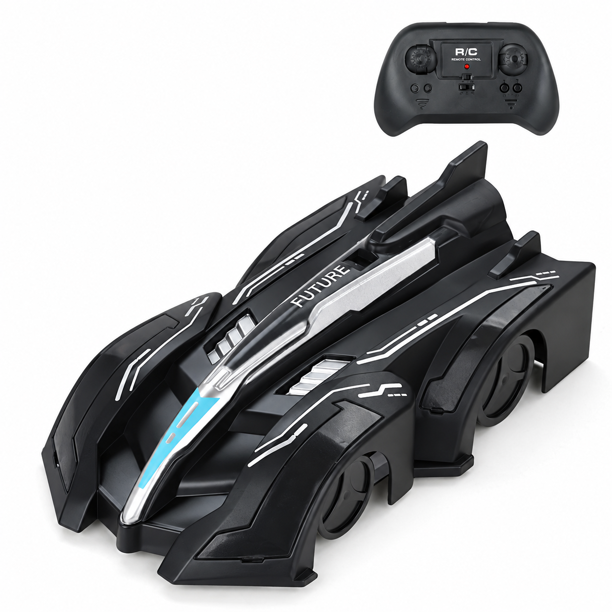 Remote Control Wall-Climbing Car with LED Lights